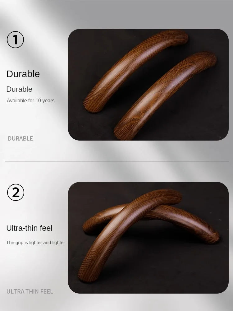 Wood Grain Steering Wheel Cover – Ultra-Thin Carbon Fiber Style Universal Grip Cover - Delicate Leather  