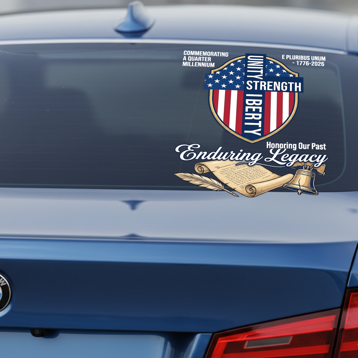 250 Years Blessing Cross Decal – Commemorative Cross Vinyl Sticker 01 - Delicate Leather  