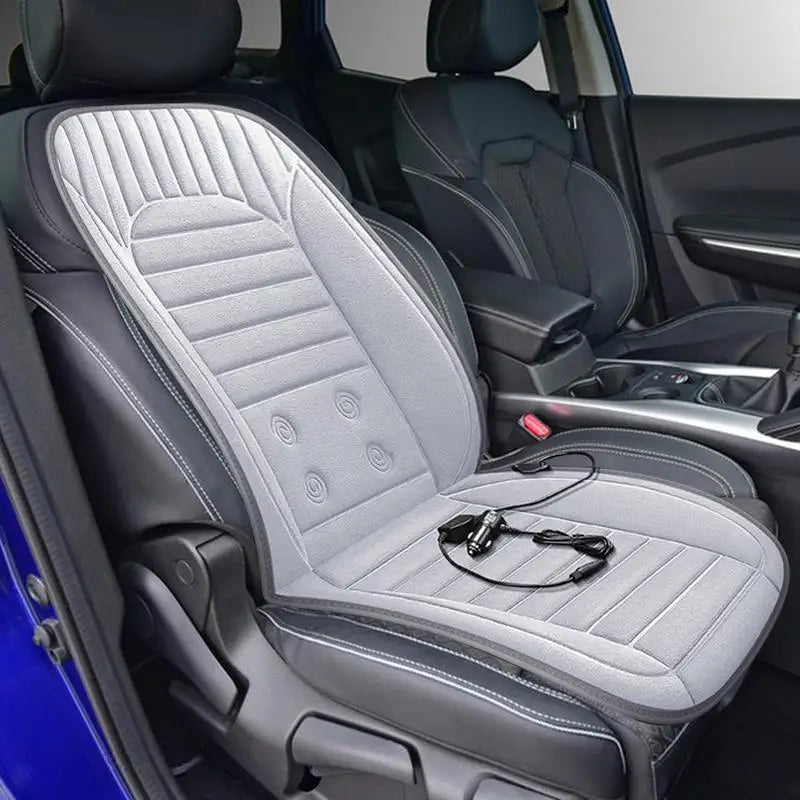Car Seat Heater – 12V Heated Seat Cushion with 3 Heating Modes, Universal 105×50 cm Plush Seat Warmer for Car, Home & Office - Delicate Leather  