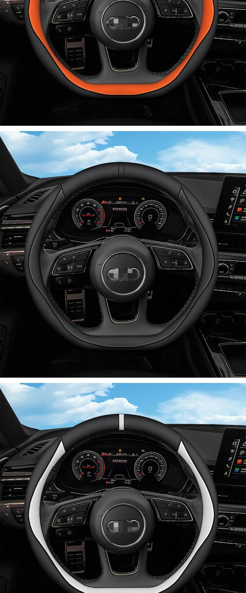 Premium Leather Steering Wheel Cover – Anti-Slip Universal Interior Protection Accessory - Delicate Leather  