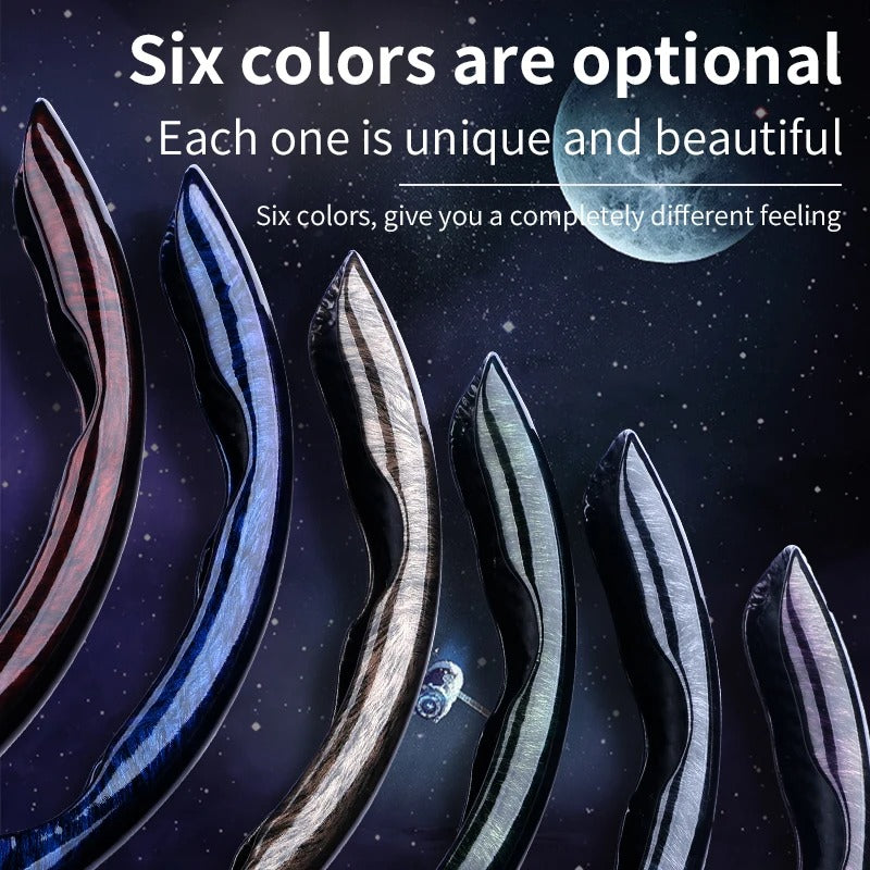 Starry Sky 38cm Steering Wheel Cover – Universal Breathable Non-Slip Ultra-Thin Car Steering Wheel Protector - Delicate Leather