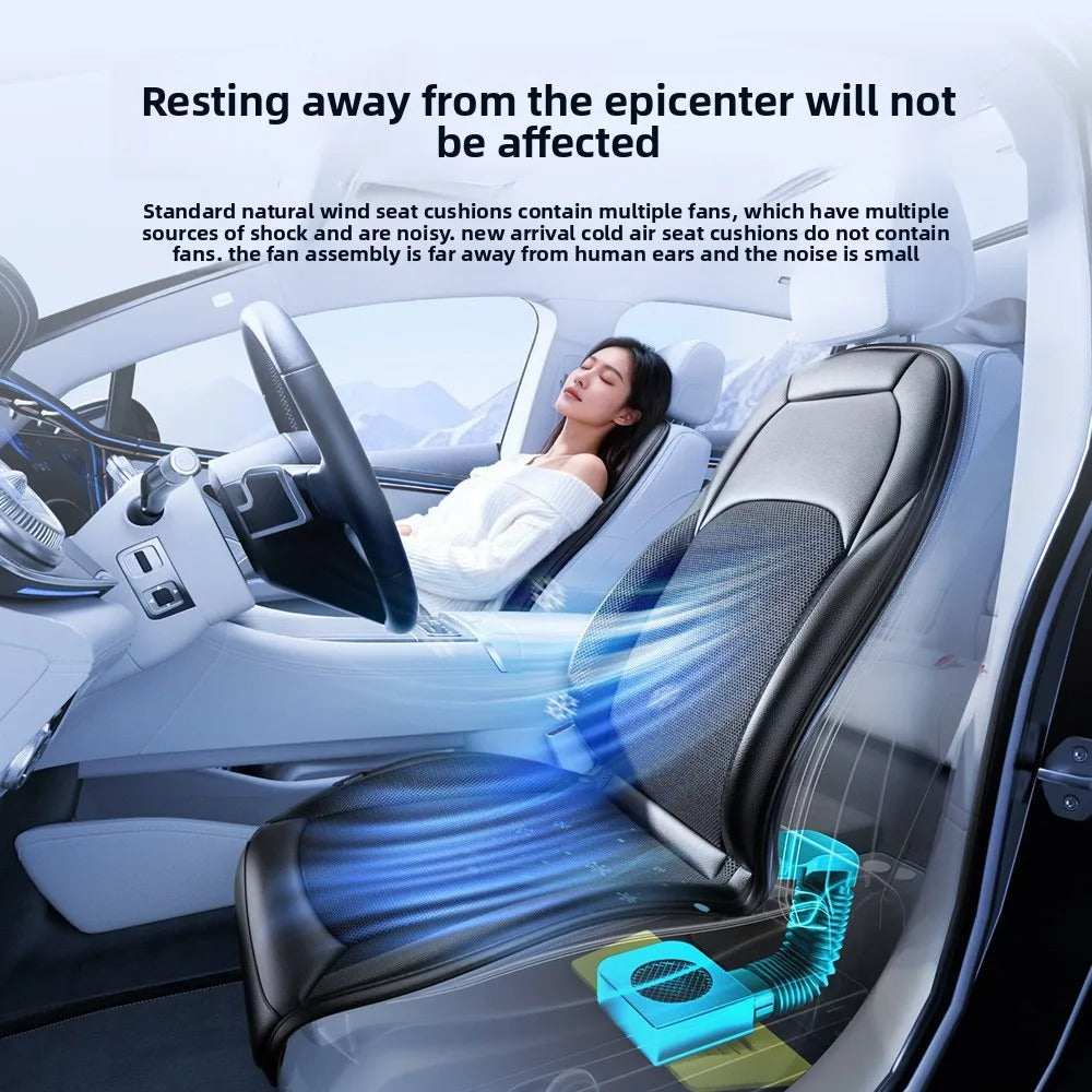 Universal Car Seat Ventilation Cover – Breathable Cooling Cushion for Summer Comfort - Delicate Leather