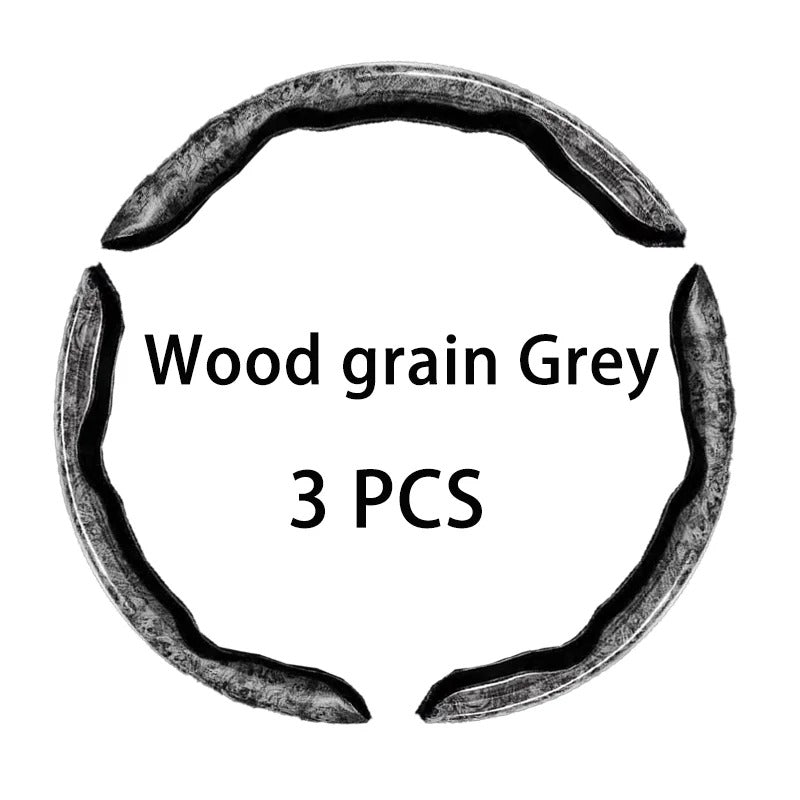 Universal Wood Grain Steering Wheel Cover 38cm – Breathable Non-Slip Sweat-Absorbent Car Steering Wheel Protector - Delicate Leather