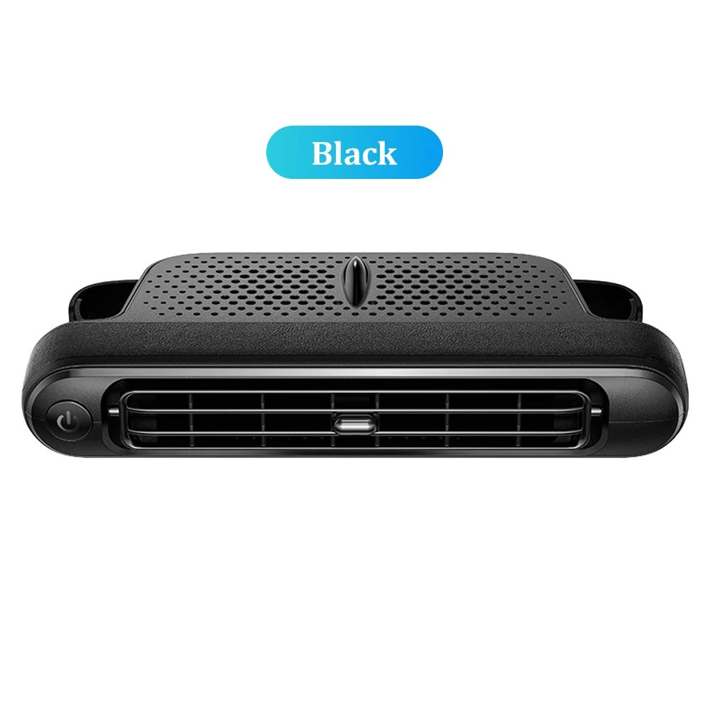 Dual Turbo Car Backseat Cooling Fan – 3-Speed Adjustable USB-Powered Air Circulation Fan for Sedans, SUVs, Vans, and RVs - Delicate Leather  