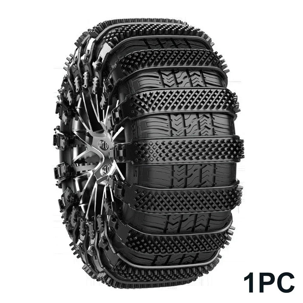 Snow Chain Tire Chain 10/1 PCS Urethane Set - Wheel Ties Belts for Car Tires - Winter Anti-Slip Chain - Anti-Skid Snow Emergency