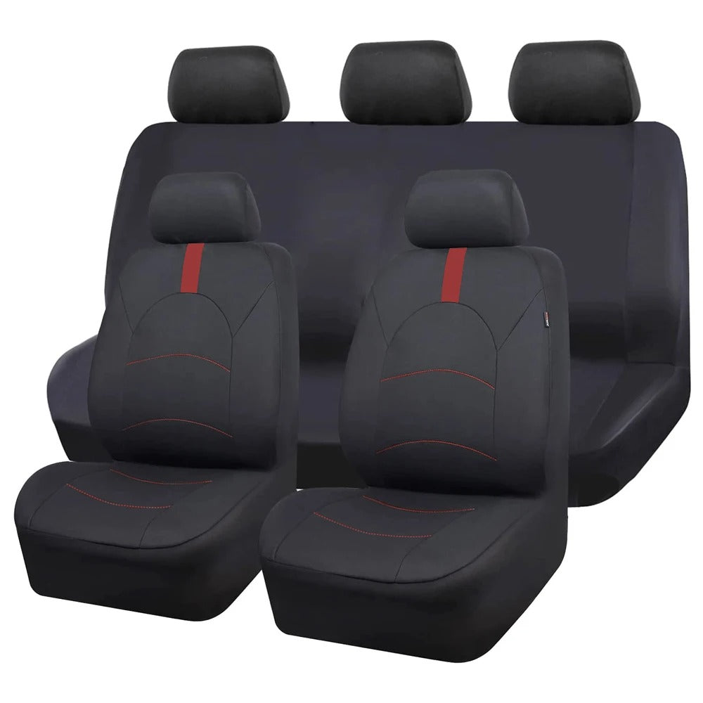 Breathable Polyester Car Seat Covers – Universal Seat Protectors for Cars, SUVs, Trucks & Vans - Delicate Leather  