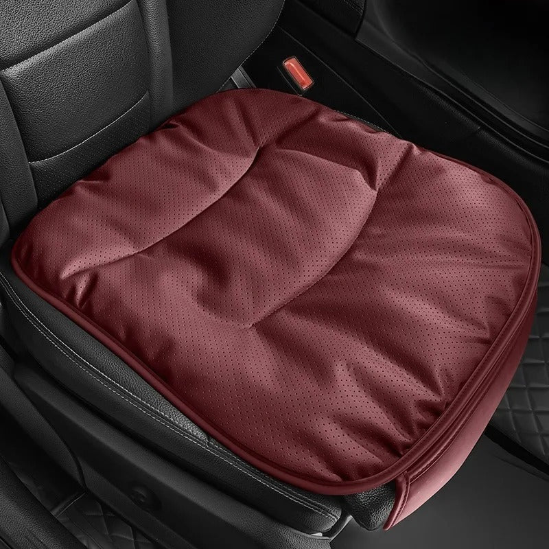 Nappa Leather Car Front Seat Cover – Universal Fit Breathable Protector Cushion for All Seasons - Delicate Leather  