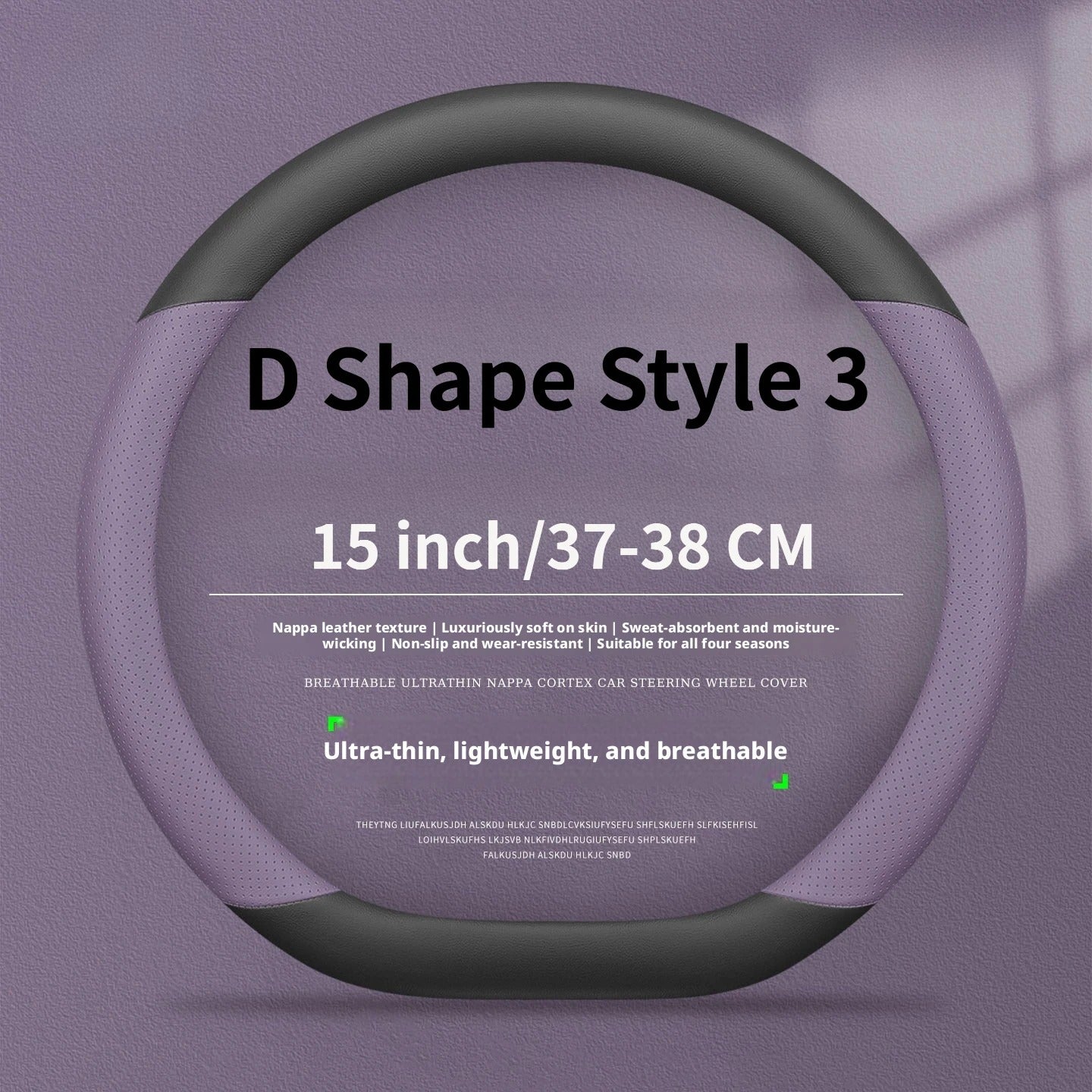 Minimalist Car Steering Wheel Cover – Universal Anti-Slip Comfortable Grip - Delicate Leather