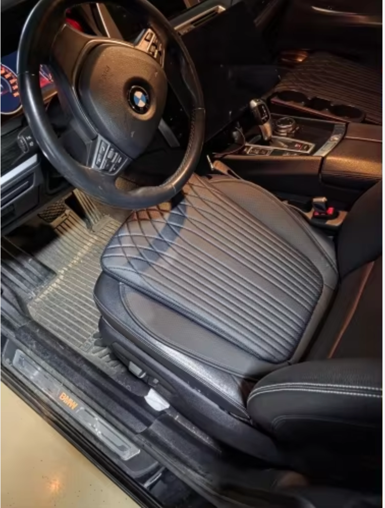 Universal Automotive Seat Cushion Business Comfort, Breathable, Sweat-Absorbing, High Rebound Sponge, New Flat Seat Cushion - Delicate Leather  