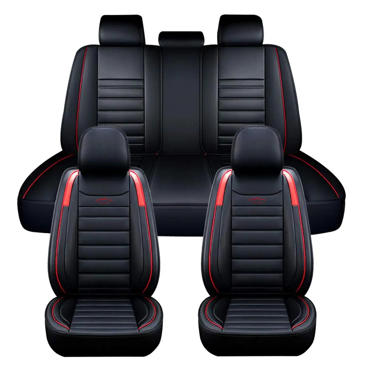 11-Piece PU Leather Car Seat Cover Set – Universal Fit for 5-Seater Cars, SUVs, and Trucks, Waterproof Design