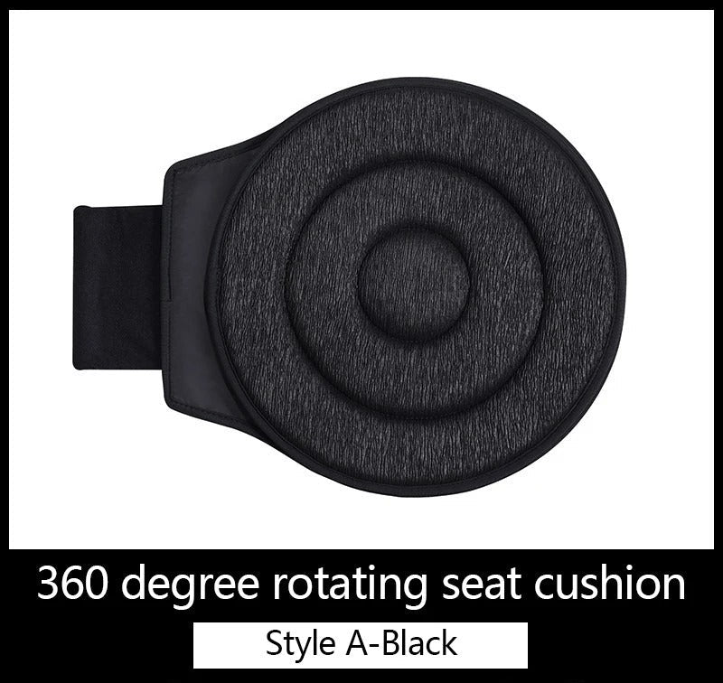 360° Rotating Seat Cushion – Swivel Pad for Cars, Office, and Home Chairs - Delicate Leather  