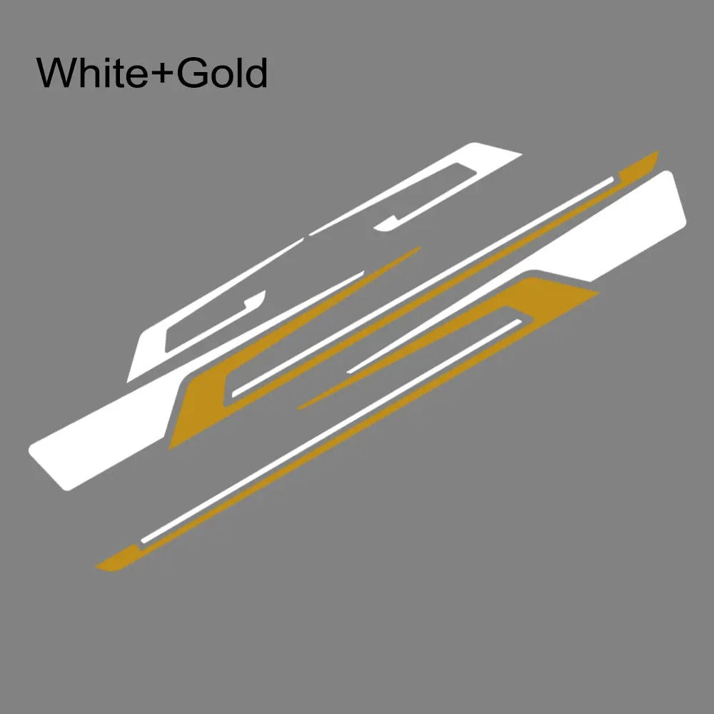 Car Side Sport Stripe Decals – Self-Adhesive PVC Vinyl Body Graphic Stickers - Delicate Leather