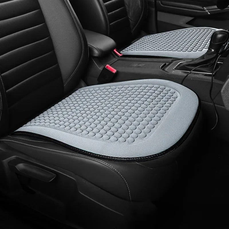 Ice Silk Car Seat Cushion – Breathable Universal Seat Cover with Memory Foam Padding - Delicate Leather  