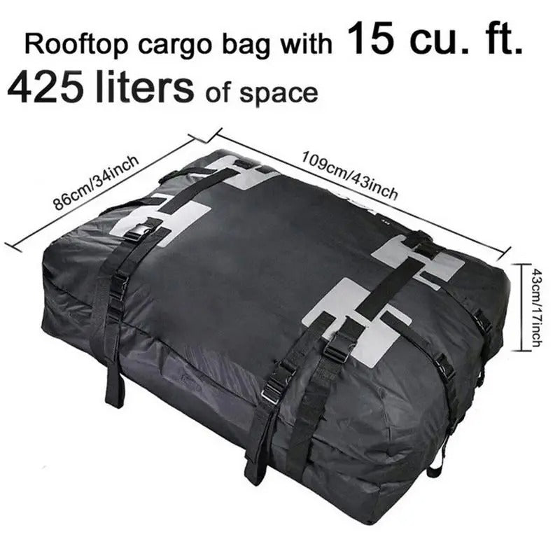 Car Roof Bag 600D Oxford Cloth Roof Rack Cargo Carrier