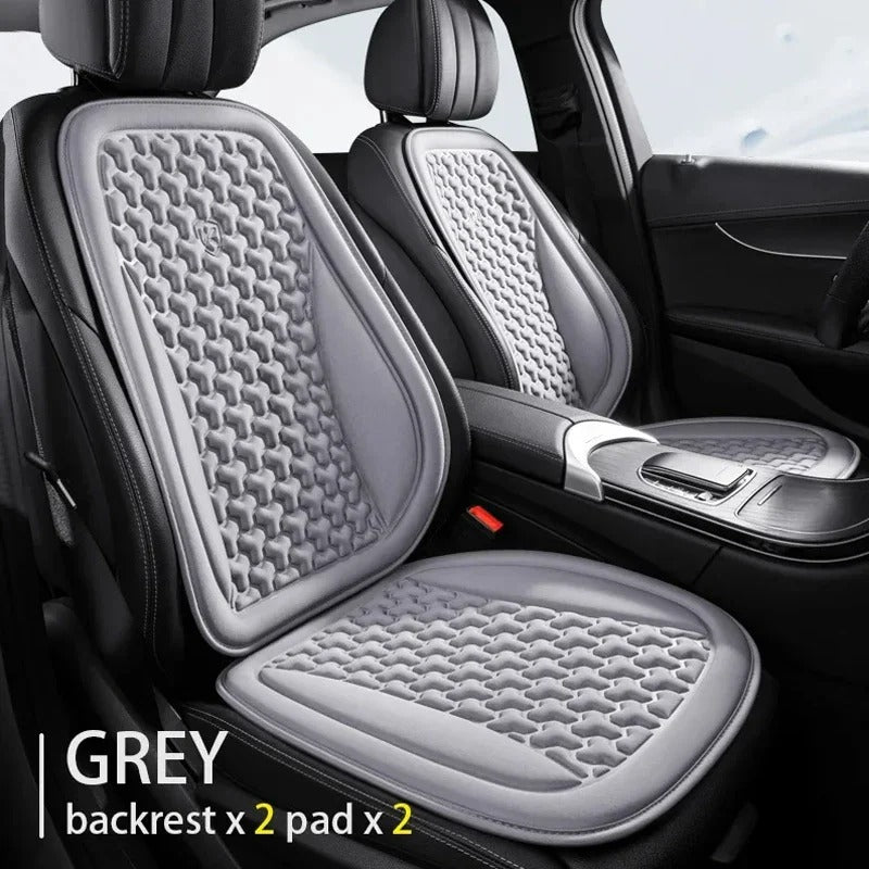 Universal 3D Breathable Car Seat Cover Set – Sweatproof Seat Protectors for Front & Rear Seats - Delicate Leather