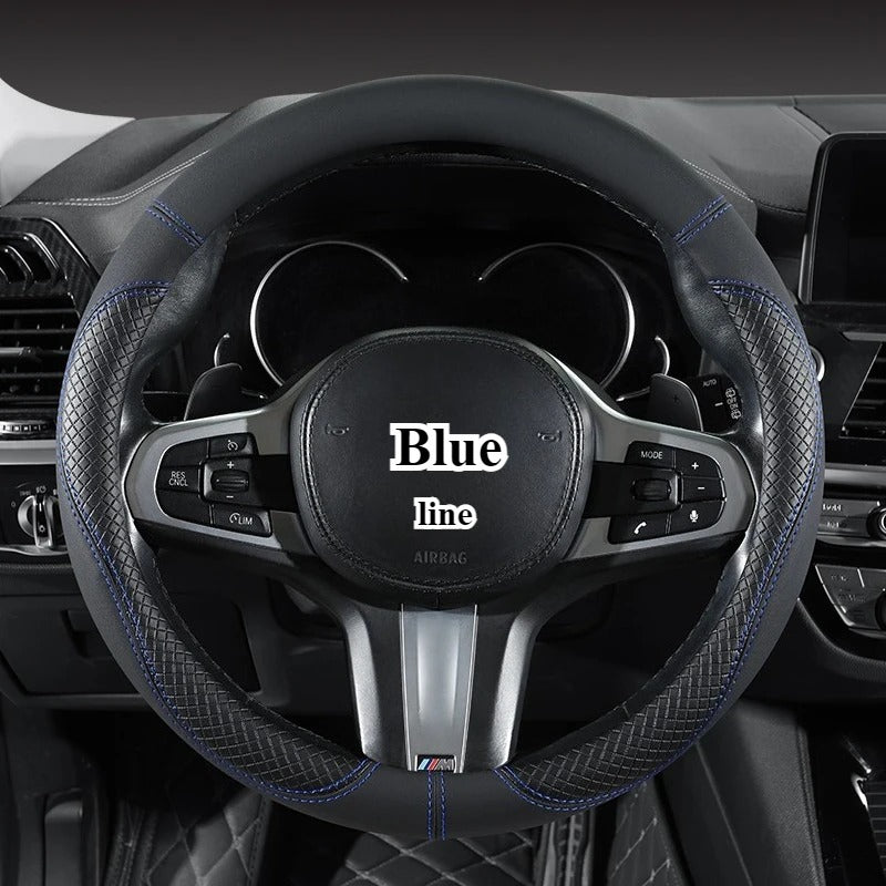 2024 New Universal Non-slip Leopard Print Leather Elastic Steering Wheel Cover - Delicate Leather  
