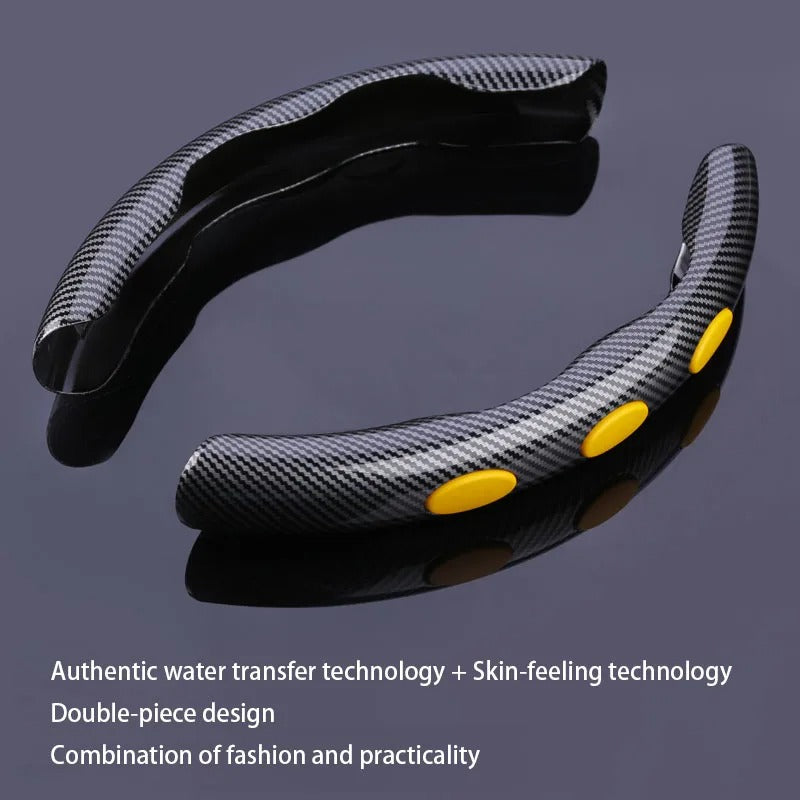 Water Transfer Printing Steering Wheel Cover 38cm – Ultra-Thin Breathable Non-Slip Car Steering Wheel Protector - Delicate Leather