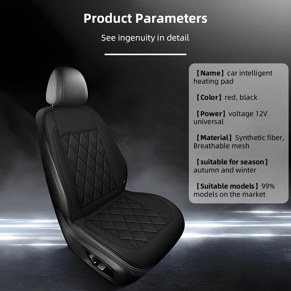 12V Car Power Pad Cover – Cotton Fiber Universal Interior Mat for Winter Use - Delicate Leather  