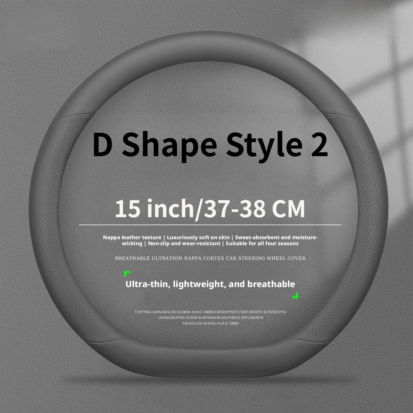 Minimalist Car Steering Wheel Cover – Universal Anti-Slip Comfortable Grip - Delicate Leather