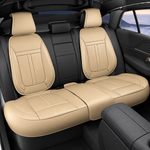 Nappa Leather Car Seat Covers – Waterproof, Universal Fit with Surround Bottom Design | Luxury Seat Protector for Cars, SUVs, Pickups - Delicate Leather