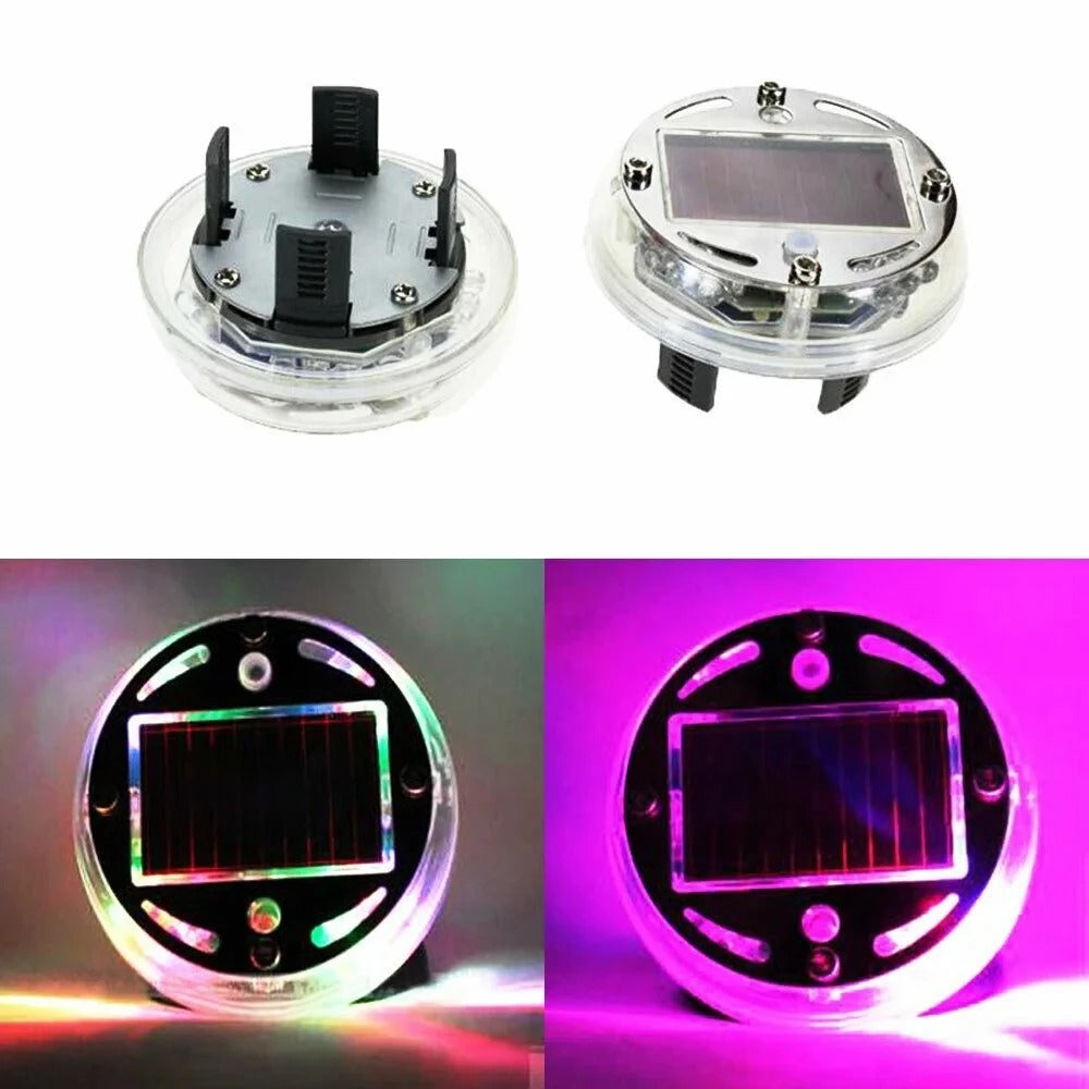 1/4pcs LED Light Solar Energy Flash Car Wheel Light Hub Bulb Tire Tyre Valve Cap Lamp