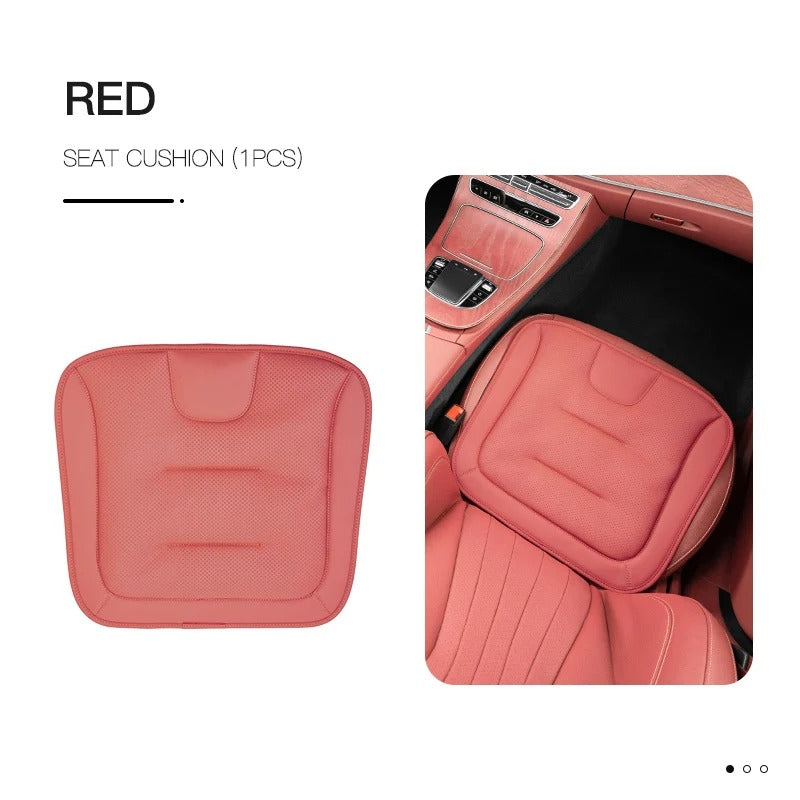 3D Embossed Car Seat Cushion – Universal Nappa-Style Leather Seat Protector for All Seasons - Delicate Leather  