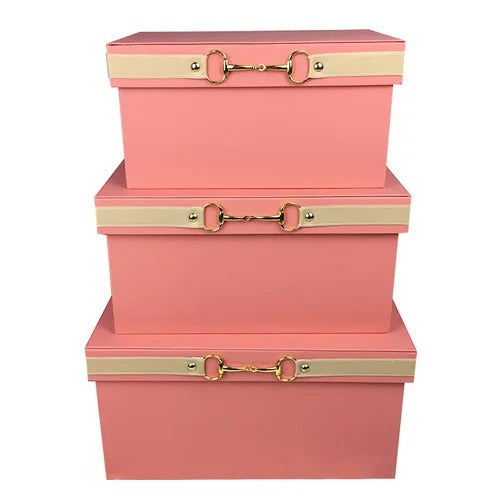 Luxury PU Leather Orange Storage Bins