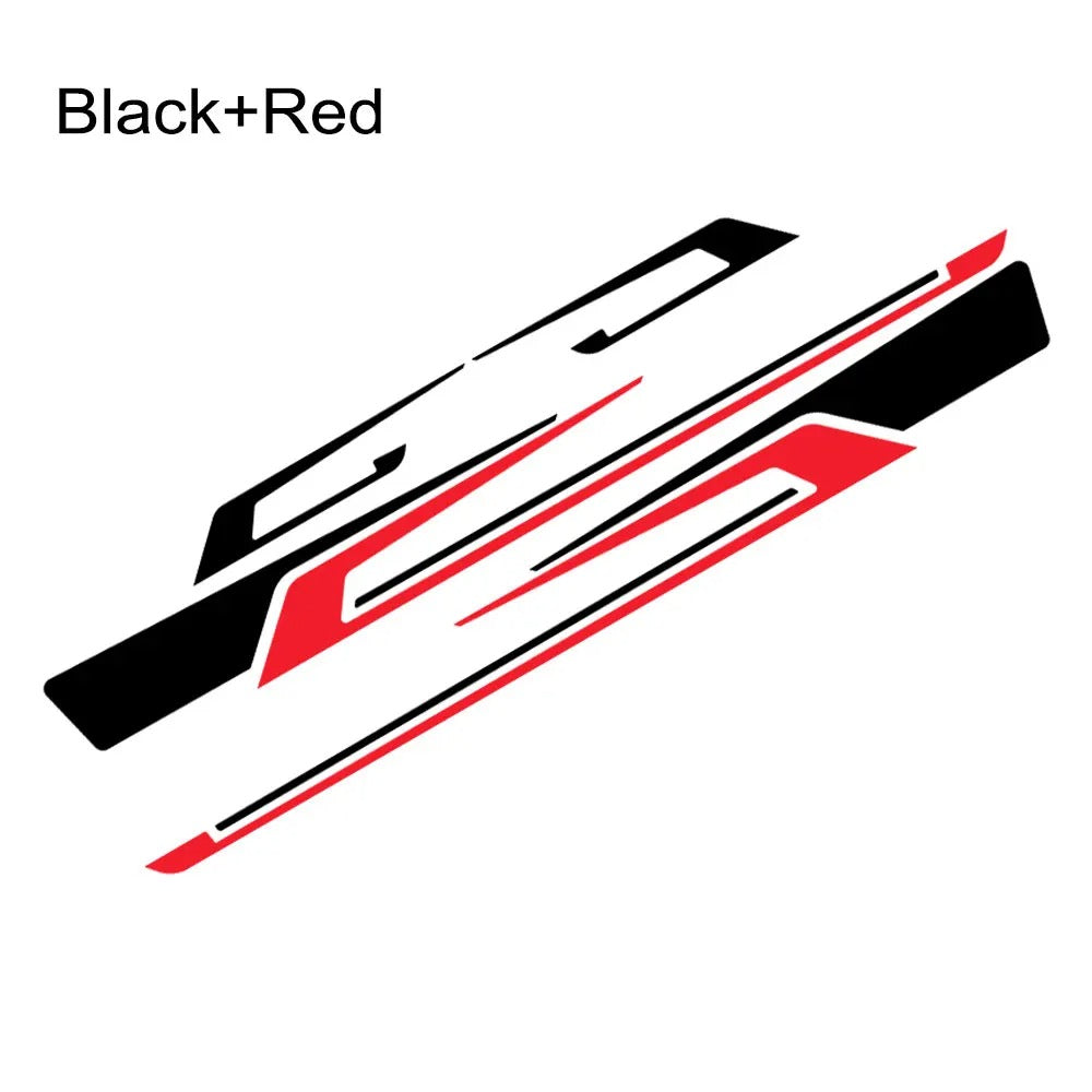 Car Side Sport Stripe Decals – Self-Adhesive PVC Vinyl Body Graphic Stickers - Delicate Leather