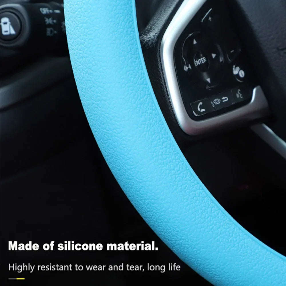 2PCS Universal Silicone Steering Wheel Cover, Car Accessories 20