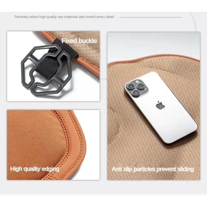 Luxury Breathable Ice Silk Car Seat Cover – Full Set Universal Anti-Slip Seat Cushion - Delicate Leather  