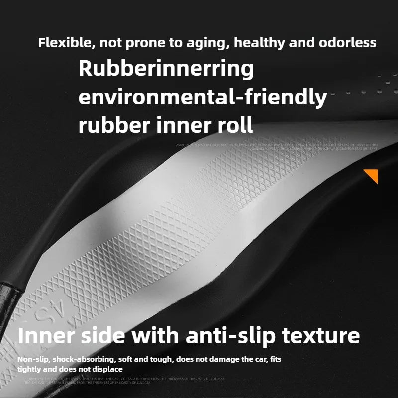 Carbon Fiber Leather Steering Wheel Cover – Universal Anti-Slip Car Steering Protector for Interior Comfort and Grip - Delicate Leather  