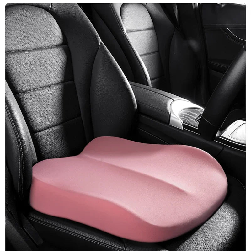 Car Booster Seat Cushion – Height Boost Mat, Breathable Portable Pad for Fatigue Relief - Delicate Leather  