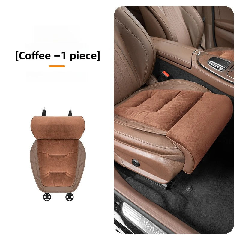 Car Seat Leg Support Extension – Flannel Leather Memory Foam Seat Extender Cushion, Universal Driver Leg Support Pad - Delicate Leather  