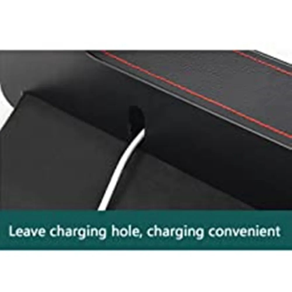 PU Leather Car Seat Gap Filler Storage Box – Large Capacity Auto Seat Crevice Organizer with Card Pocket - Delicate Leather  