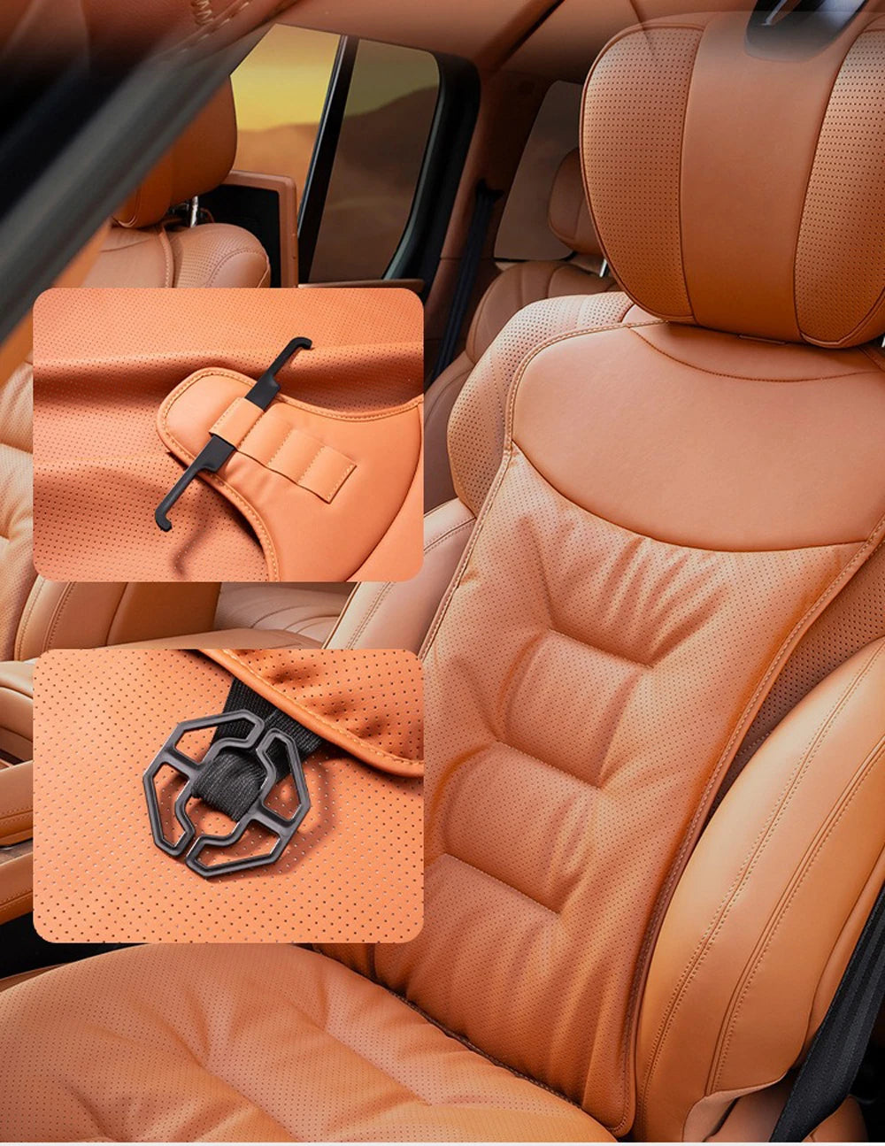 Car Seat Cushion Nappa Leather Car Seat Cover Universal, Custom For Cars, Seat Cushion for Car.