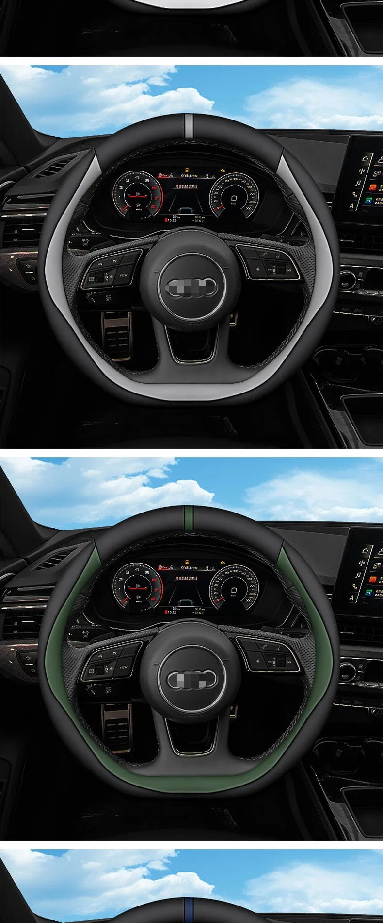 Premium Leather Steering Wheel Cover – Anti-Slip Universal Interior Protection Accessory - Delicate Leather  