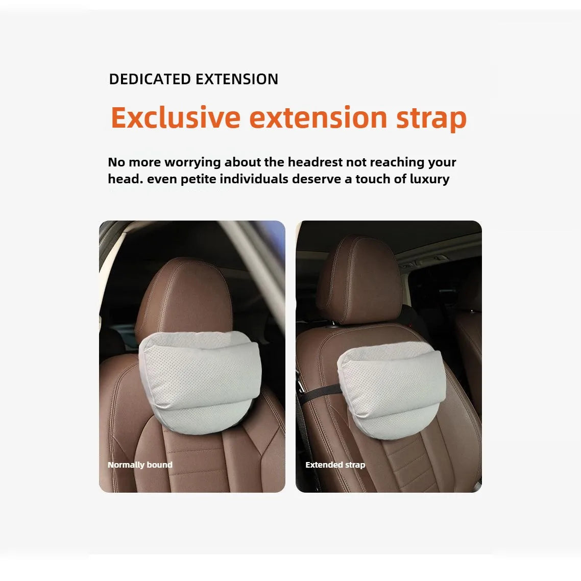 Suede Car Neck Pillow and Waist Cushion – Universal Soft Headrest & Lumbar Support for Comfortable Driving - Delicate Leather  