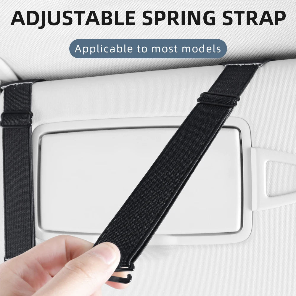 Car Sun Visor Organizer – PU Leather Storage with Glasses Holder, Card & Pen Slots - Delicate Leather  