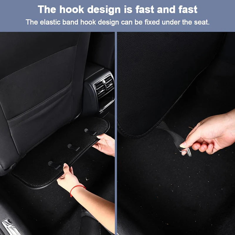 PU Leather Car Seat Anti-Kick Pad – Universal Waterproof, Scratch-Resistant & Dirt-Proof Back Seat Protector - Delicate Leather  