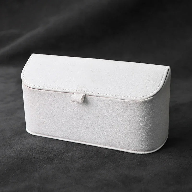 Universal Alcantara Suede Car Sun Visor Glasses Frame - Multi-function Storage Box for Sunglasses, Pen, Documents - Car Interior Decoration - Delicate Leather  