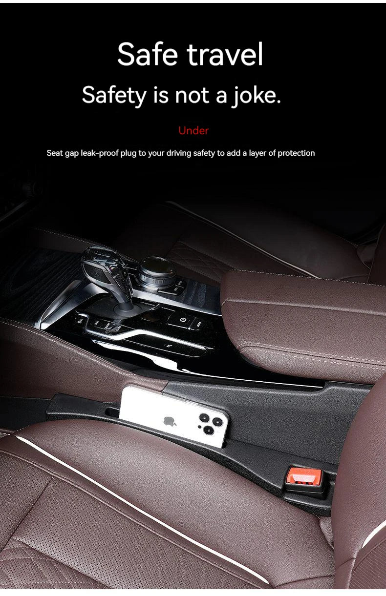 2PCS Car Seat Gap Filler – Universal Interior Crevice Insert Between Seats - Delicate Leather  