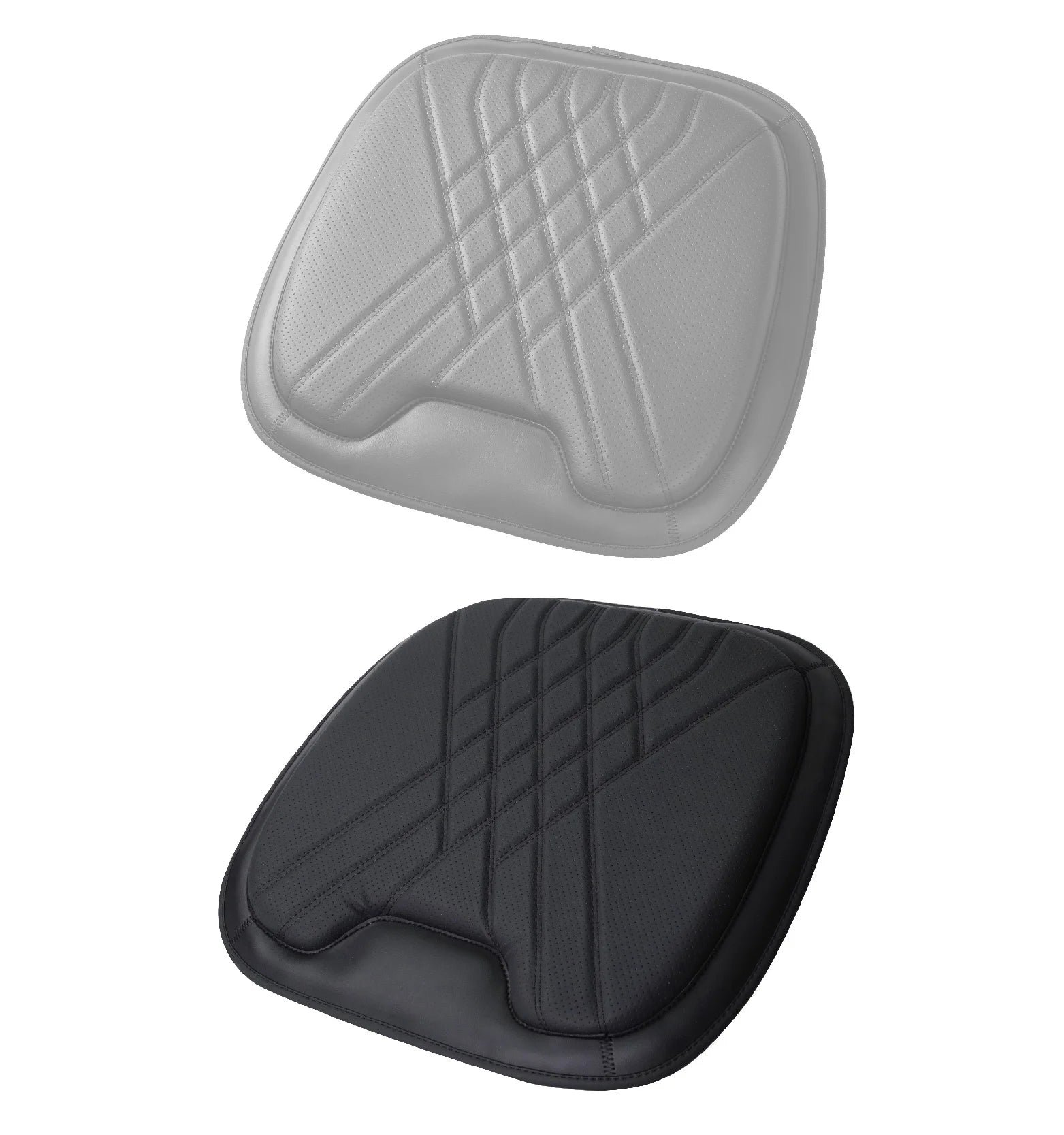 PU Leather Car Seat Cushion – Ergonomic Plum Buckle Design, Durable & Comfortable Seat Pad for Home, Office, and Car - Delicate Leather  