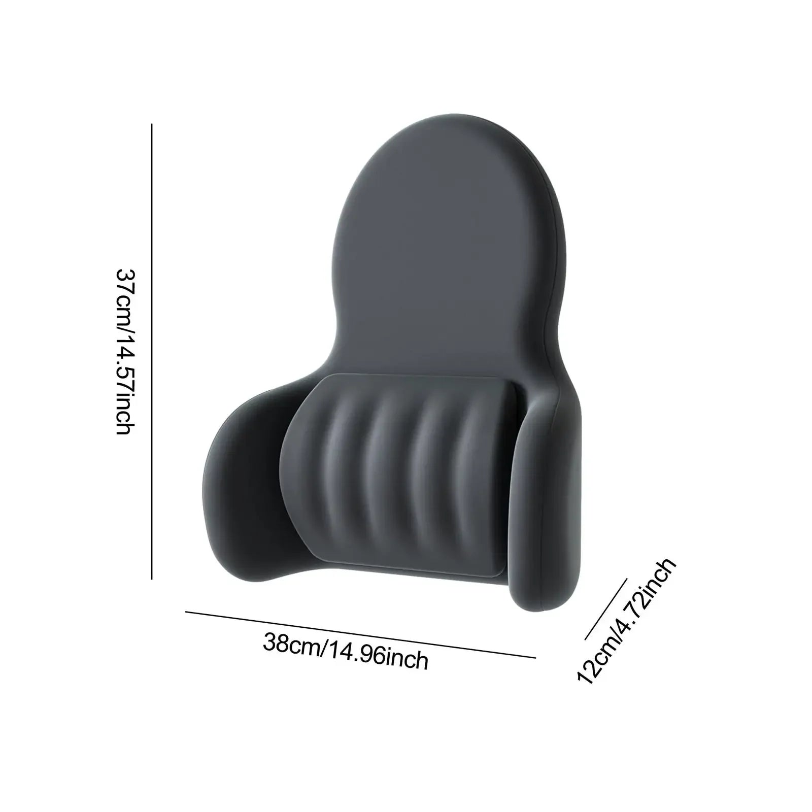 Memory Foam Lumbar Support Cushion – Ergonomic Backrest Pillow for Car & Chair - Delicate Leather  