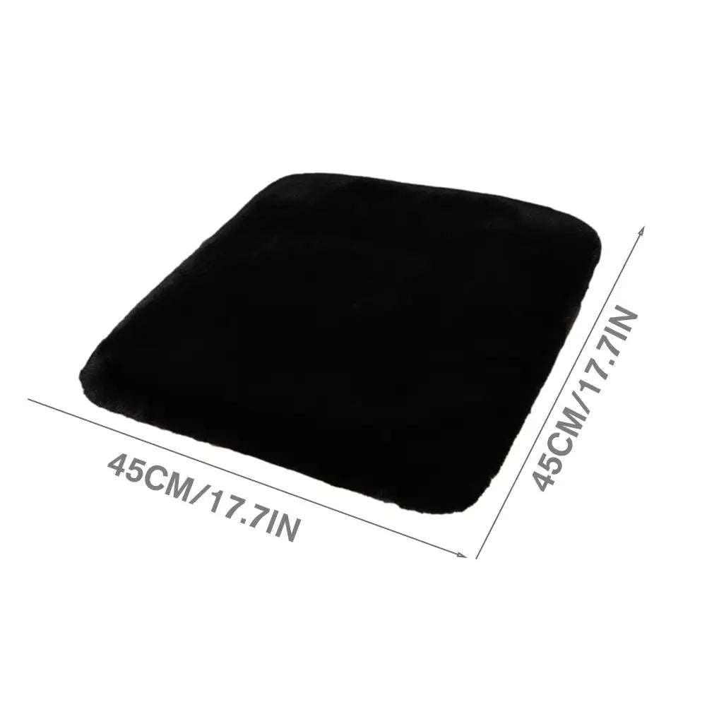 Universal Winter Plush Car Seat Cushion – Thick Soft Imitation Rabbit Fur Warm Anti-Slip Seat Cover Pad - Delicate Leather  