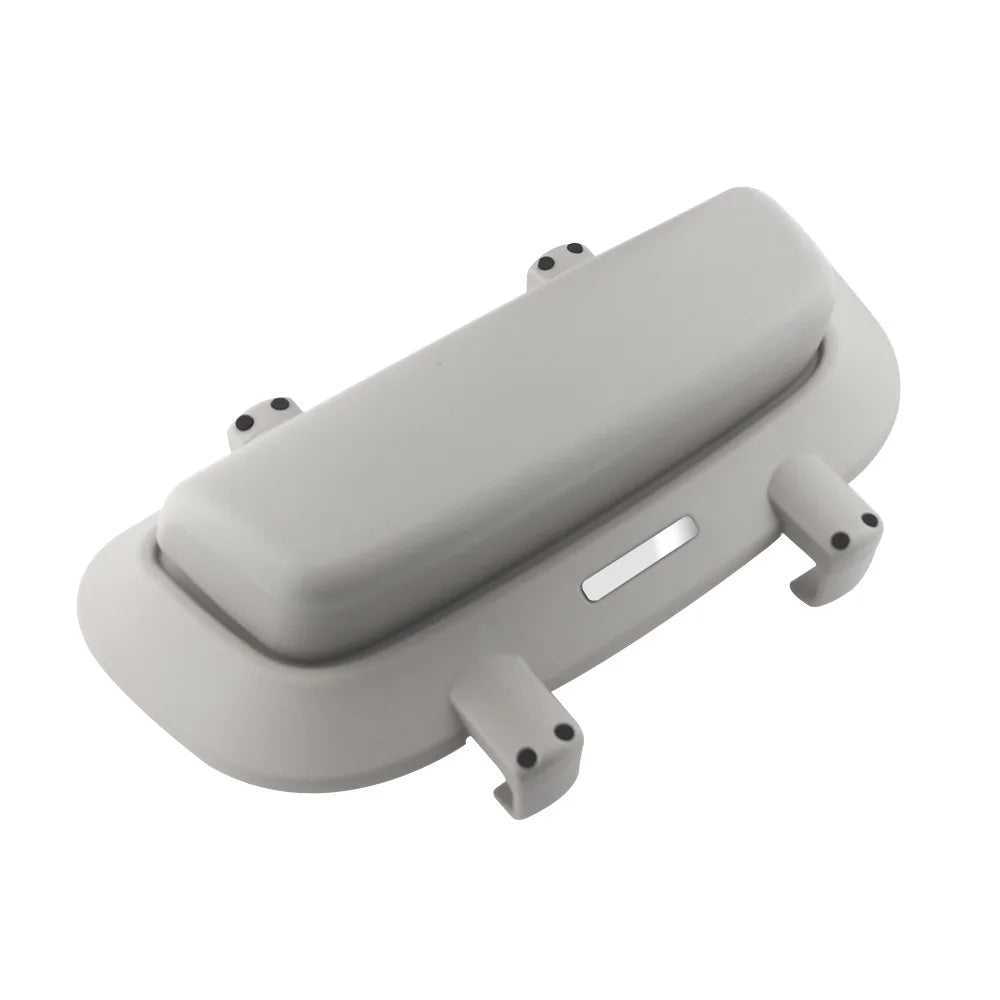 Car Sunglasses Holder – Sun Visor Glasses Case Organizer Box with Card Storage - Delicate Leather  