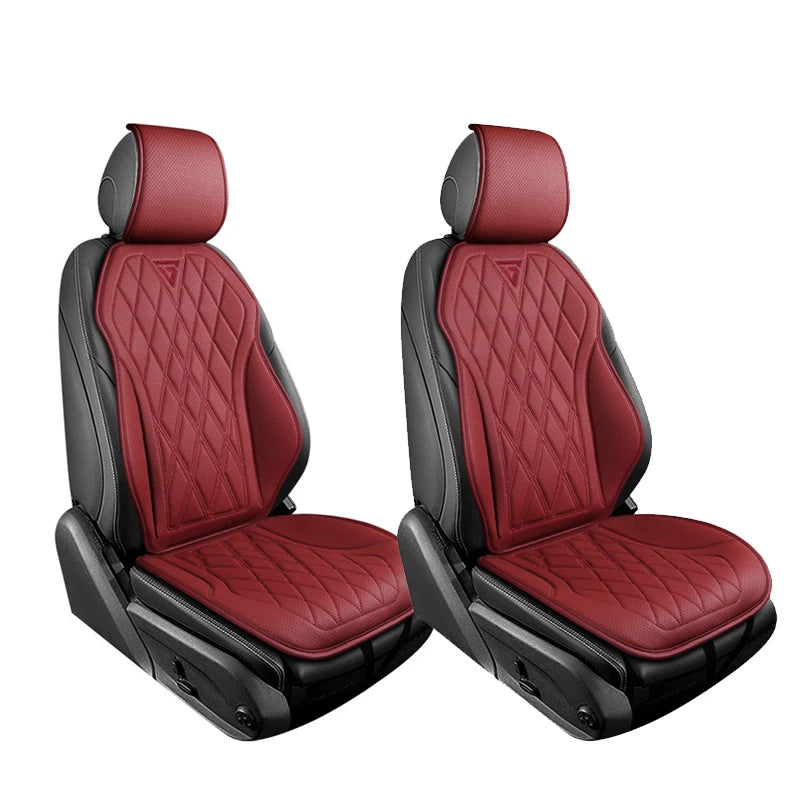 Nappa Leather Car Seat Cushion – Breathable Universal Front Seat Cover - Delicate Leather  