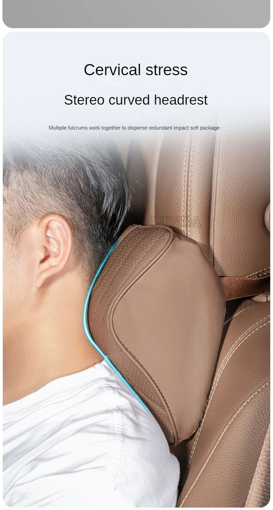 NAPPA Leather Headrest Car Neck Pillow Soft Seat Support, Universal Fit, Premium Car Accessory for Enhanced Comfort