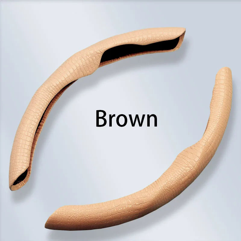 2PCS Steering Wheel Grip Covers – Colorful Ultra-Thin Anti-Slip Universal Set - Delicate Leather  