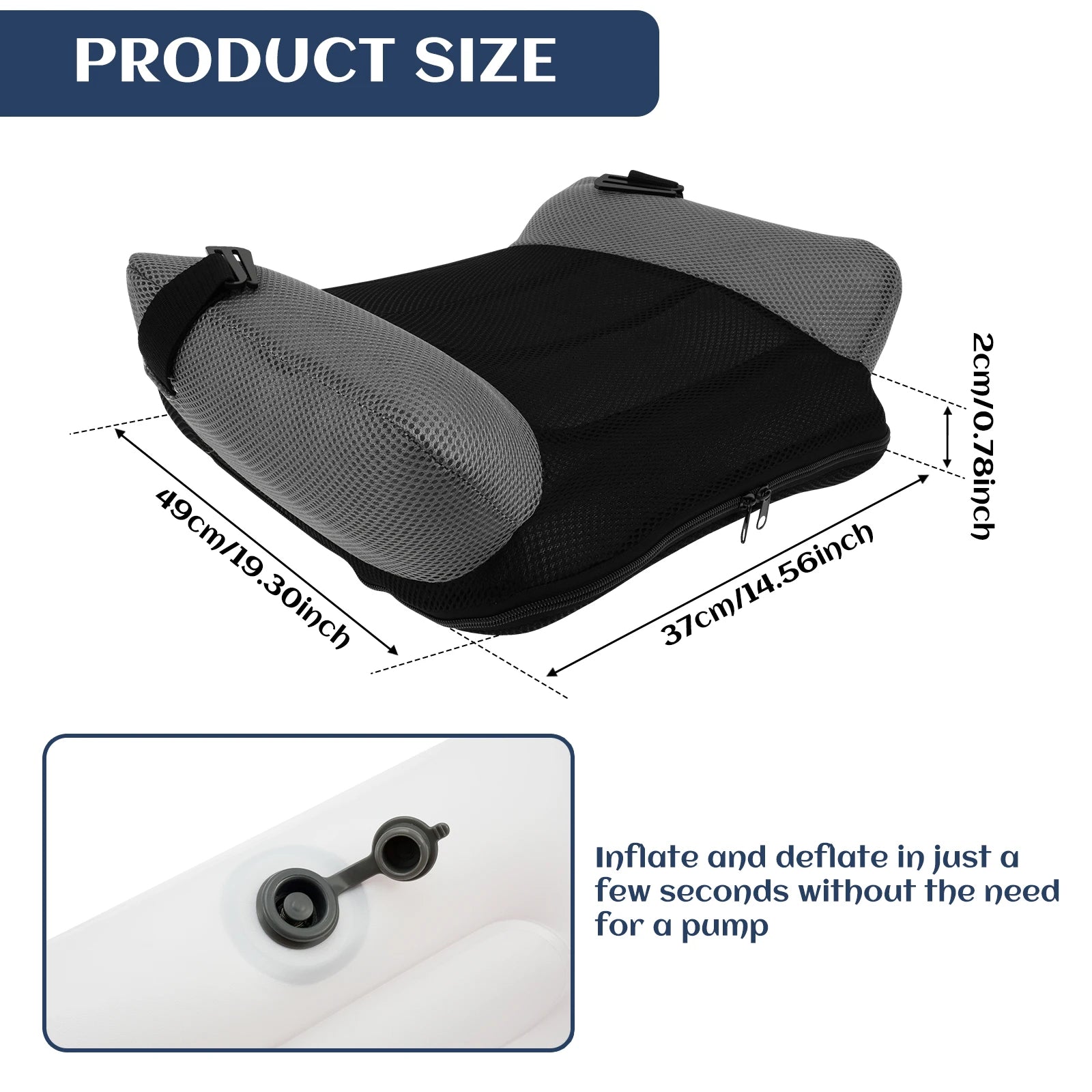 Inflatable Car Booster Seat Cushion – Portable PVC Travel Seat, Backless, Kids’ Seat with Storage Bag - Delicate Leather  