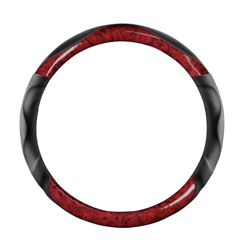 PU Leather Steering Wheel Cover – Universal Fit for 38 cm and 40cm Wheels - Delicate Leather  